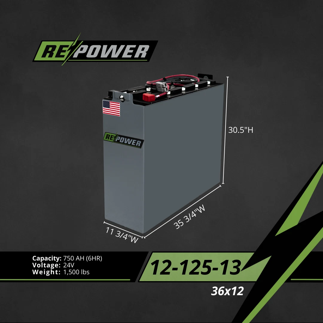 24V 12-125-13 refurbished forklift battery