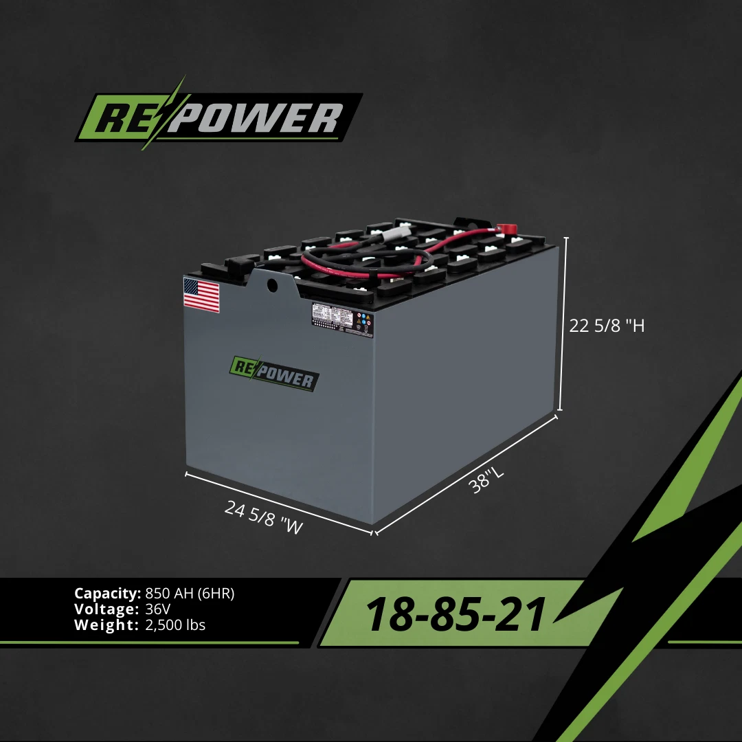 36V 18-85-21 refurbished forklift battery