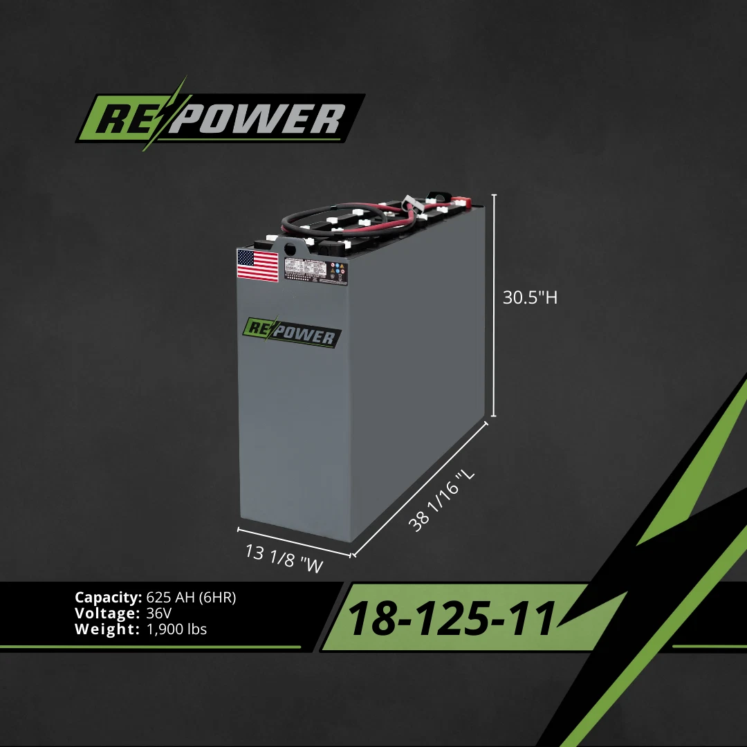 36V 18-125-11 refurbished forklift battery