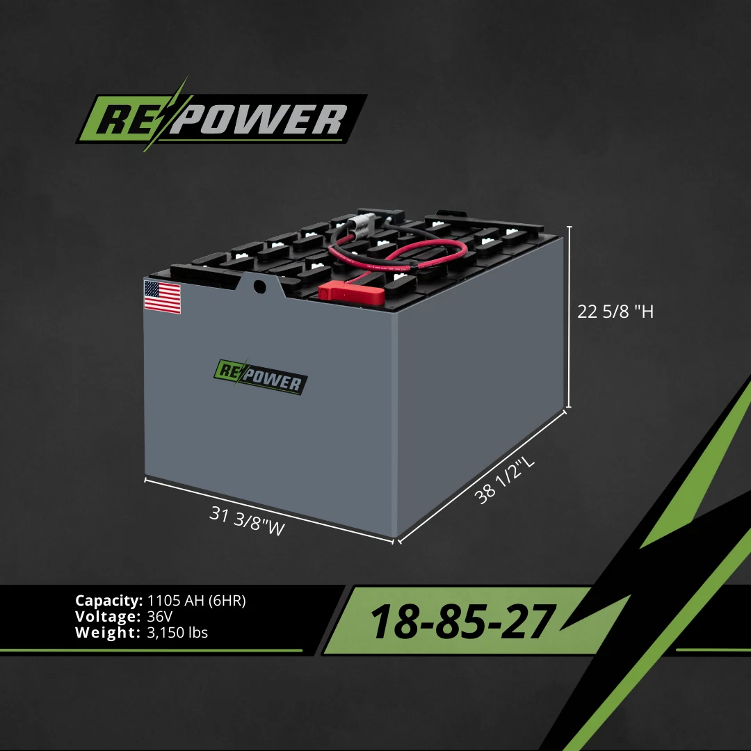 36V 18-85-27 refurbished forklift battery