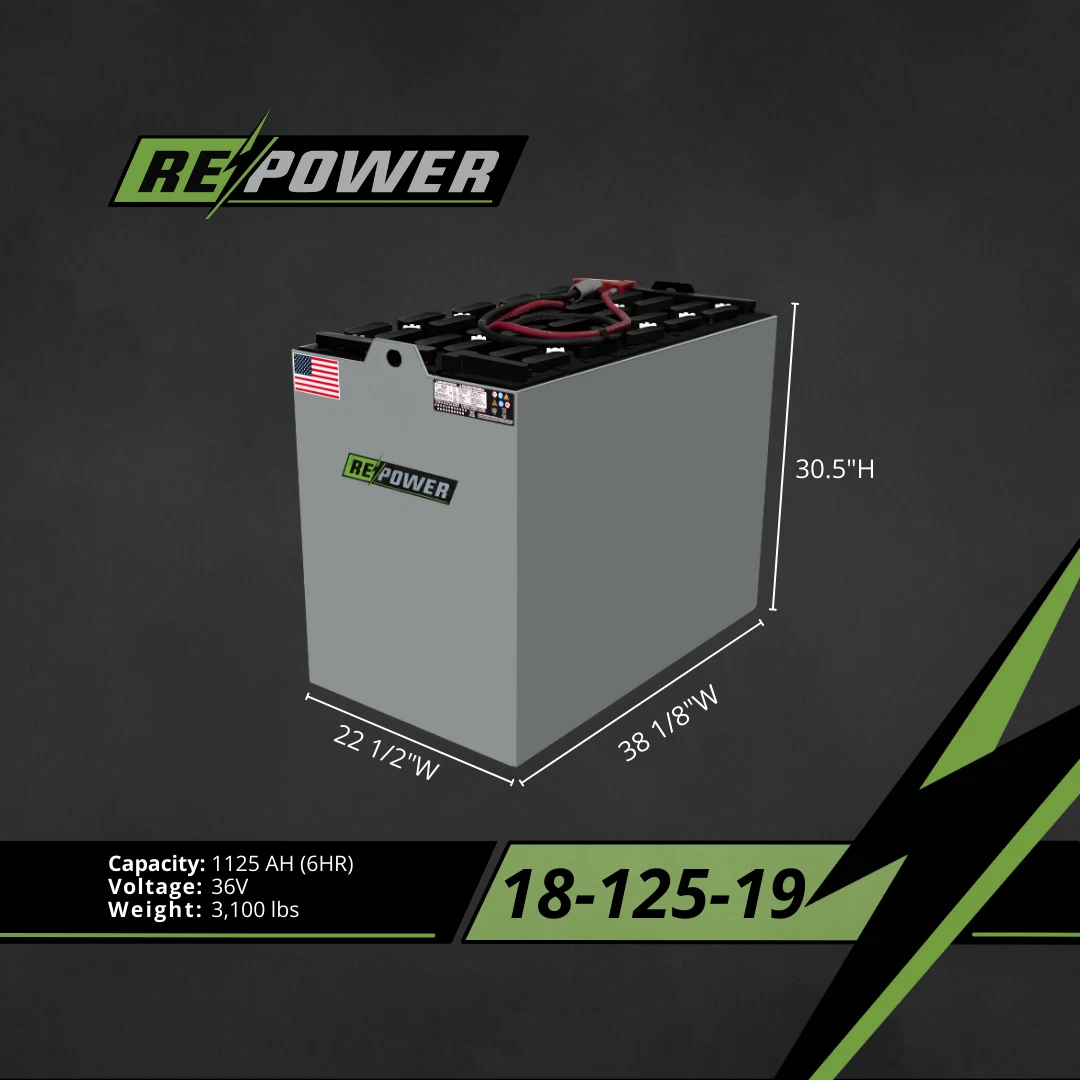 36V 18-125-19 refurbished forklift battery
