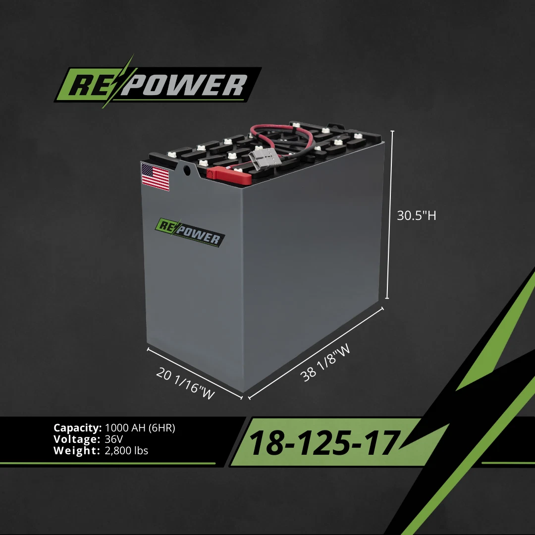36V 18-125-17 refurbished forklift battery