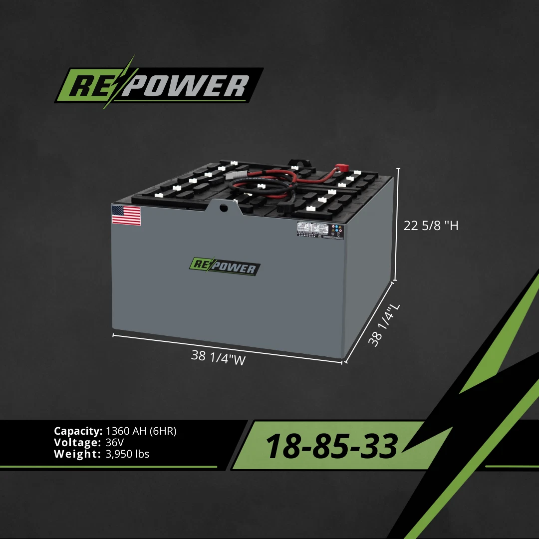 36V 18-85-33 refurbished forklift battery