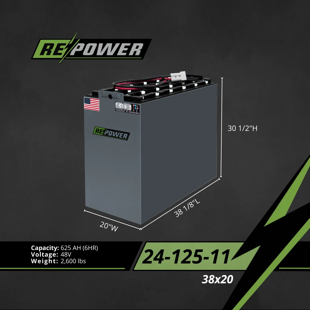 48V 24-125-11 refurbished forklift battery