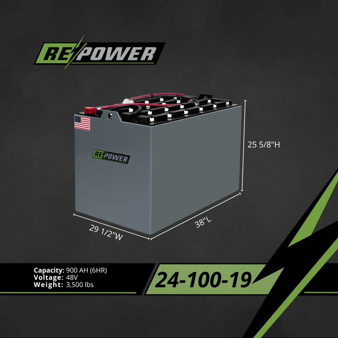 48V 24-100-19 refurbished forklift battery