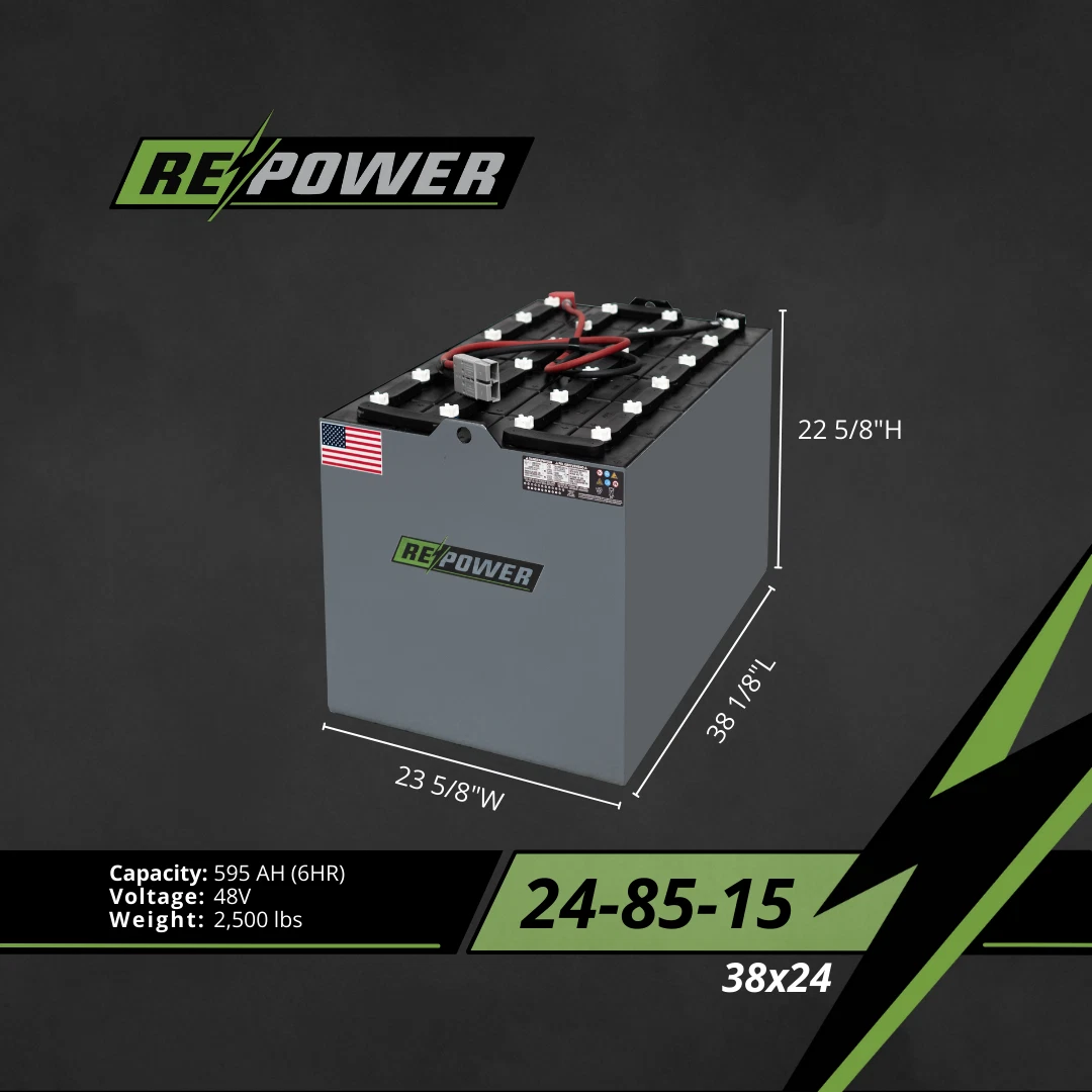 48V 24-85-15 refurbished forklift battery
