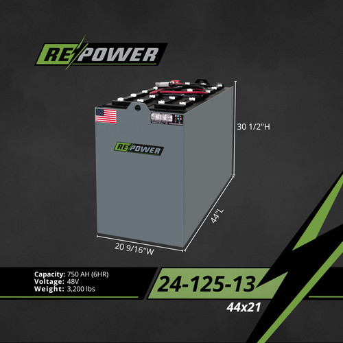 48V 24-125-13 refurbished forklift battery