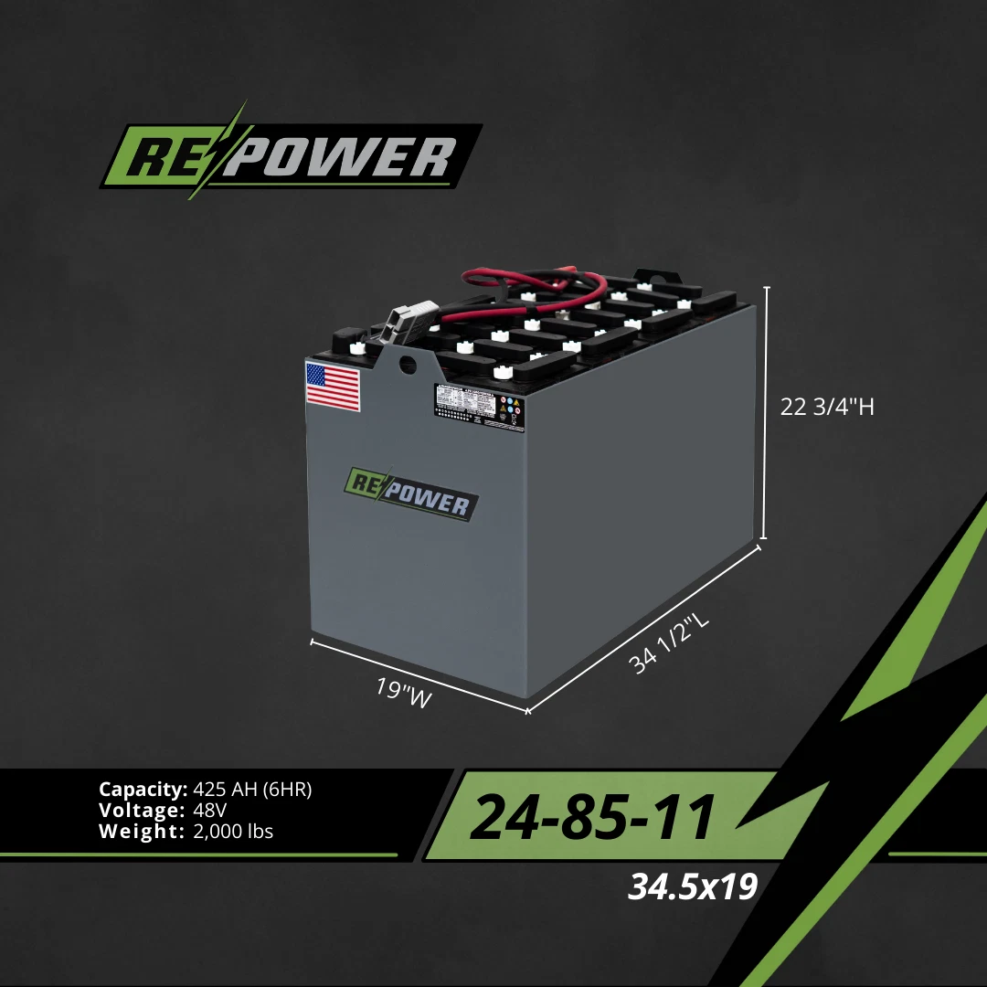 48V 24-85-11 refurbished forklift battery