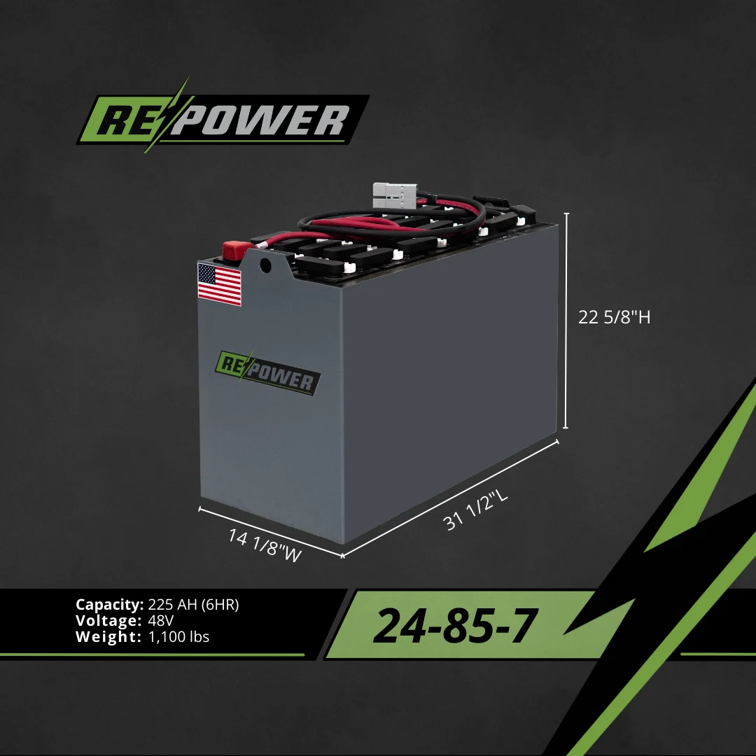 48V 24-85-7 refurbished forklift battery